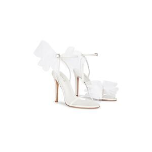 Raye 'Bubbly' White Leather Heel Size 9.5